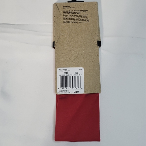 Nike NIP Unisex Red Dri-Fit Fury Headband One Size Fits Most - Picture 5 of 6